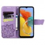 Samsung Galaxy A14 violetti perhonen suojakotelo