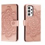 Samsung Galaxy A34 5G ruusukulta mandala suojakotelo – kannellinen puhelinlompakko tuotekuvassa