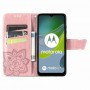 Motorola Moto E13 ruusukulta perhonen suojakotelo