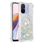 Xiaomi Redmi 12C hopea glitter hile sormuspidike suojakuori – suojaa ja tyyliä samassa kuoressa