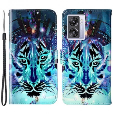Oppo A77 sininen tiikeri suojakotelo