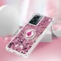 Oppo A77 pinkki glitter hile sormuspidike suojakuori.