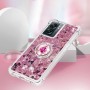 Oppo A77 5G pinkki glitter hile sormuspidike suojakuori