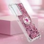 Oppo A77 5G pinkki glitter hile sormuspidike suojakuori