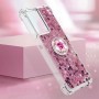Oppo A77 pinkki glitter hile sormuspidike suojakuori.