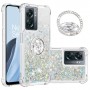 Oppo A77 hopea glitter hile sormuspidike suojakuori.