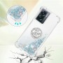 Oppo A77 hopea glitter hile sormuspidike suojakuori.