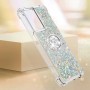Oppo A77 hopea glitter hile sormuspidike suojakuori.