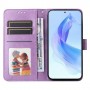 Honor 90 Lite violetti mandala suojakotelo – lompakkokotelo tyylikkäästi esillä