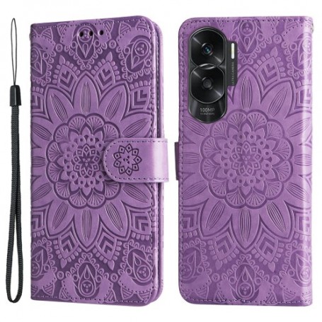 Honor 90 Lite violetti mandala suojakotelo – suojakotelo yhdistää käytännön ja designin