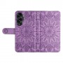 Honor 90 Lite violetti mandala suojakotelo – kotelosta löytyy korttipaikat ja setelitasku