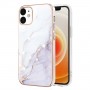 iPhone 12 / 12 Pro valkoinen marmori suojakuori