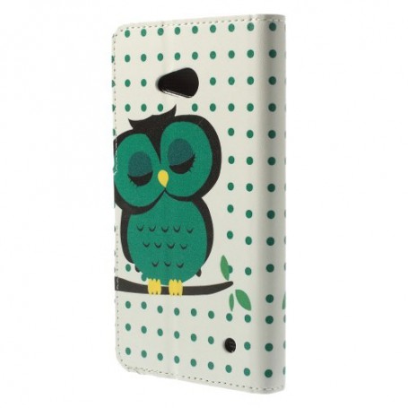 Lumia 640 vihreä pöllö puhelinlompakko