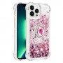 iPhone 15 Pro Max pinkki glitter hile sormuspidike suojakuori