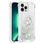 iPhone 15 Pro Max hopea glitter hile sormuspidike suojakuori – kaunis kuori esillä tuotekuvassa