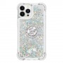 iPhone 15 Pro Max hopea glitter hile sormuspidike suojakuori – joustvasta ja kestävästä muovista valmistettu suojakuori