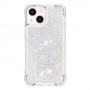 iPhone 15 Plus hopea glitter hile suojakuori