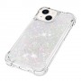 iPhone 15 Plus hopea glitter hile suojakuori