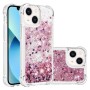 iPhone 15 Plus pinkki glitter hile suojakuori – kaunis kuori esillä tuotekuvassa