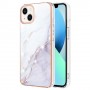 iPhone 15 Plus valkoinen marmori suojakuori