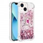 iPhone 15 Plus pinkki glitter hile sormuspidike suojakuori