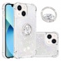 iPhone 15 Plus hopea glitter hile sormuspidike suojakuori