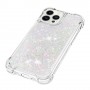 iPhone 15 Pro hopea glitter hile suojakuori