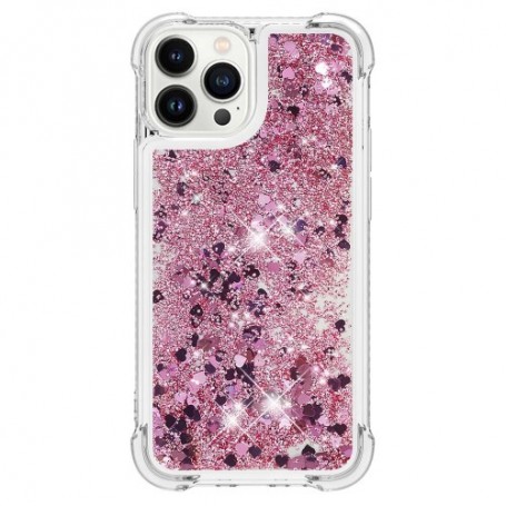 iPhone 15 Pro pinkki glitter hile suojakuori