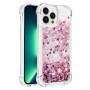 iPhone 15 Pro pinkki glitter hile suojakuori – istuu täydellisesti puhelimen muotoihin