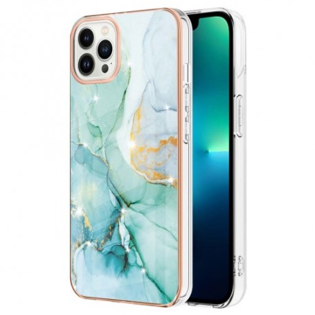 iPhone 15 Pro vihreä marmori suojakuori