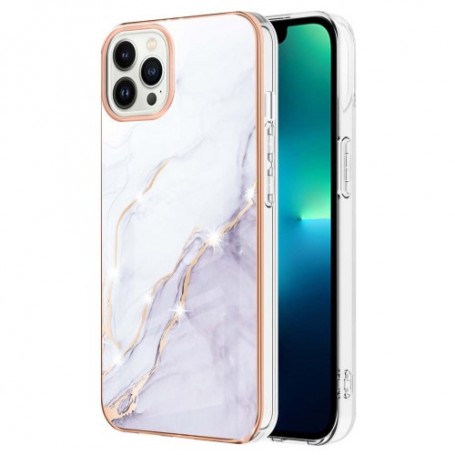 iPhone 15 Pro valkoinen marmori suojakuori