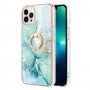 iPhone 15 Pro vihreä marmori sormuspidike suojakuori