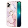 iPhone 15 Pro ruusukulta marmori sormuspidike suojakuori