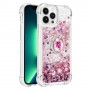 iPhone 15 Pro pinkki glitter hile sormuspidike suojakuori