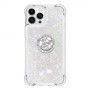 iPhone 15 Pro hopea glitter hile sormuspidike suojakuori