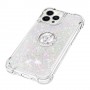 iPhone 15 Pro hopea glitter hile sormuspidike suojakuori