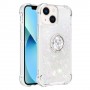 iPhone 15 hopea glitter hile sormuspidike suojakuori