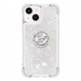 iPhone 15 hopea glitter hile sormuspidike suojakuori