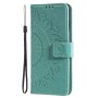 iPhone 15 Pro mintunvihreä mandala suojakotelo – lompakkokotelo tyylikkäästi esillä