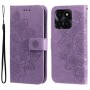 Honor X6A violetti mandala suojakotelo – kannellinen puhelinlompakko tuotekuvassa