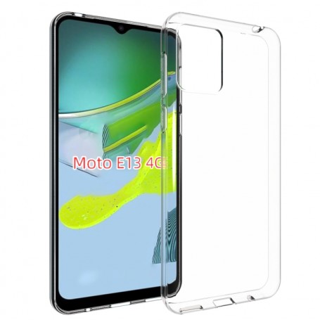 Motorola Moto E13 ohut läpinäkyvä suojakuori.