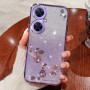 OnePlus Nord CE 3 Lite 5G violetti glitter kukka suojakuori