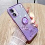 Motorola Moto E13 violetti glitter kukka sormuspidike suojakuori – kevyt ja ohut suojakuori puhelimen takaosassa