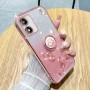 Motorola Moto E13 ruusukulta glitter kukka sormuspidike suojakuori