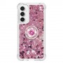 Samsung Galaxy S23 FE 5G pinkki glitter hile sormuspidike suojakuori