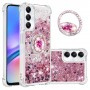 Samsung Galaxy A05s pinkki glitter hile sormuspidike suojakuori