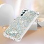 Samsung Galaxy A25 5G hopea glitter hile suojakuori – kevyt ja ohut suojakuori puhelimen takaosassa