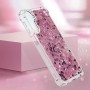 Samsung Galaxy A25 5G pinkki glitter hile suojakuori – kevyt ja ohut suojakuori puhelimen takaosassa