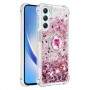 Samsung Galaxy A25 5G pinkki glitter hile sormuspidike suojakuori
