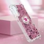 Samsung Galaxy A25 5G pinkki glitter hile sormuspidike suojakuori